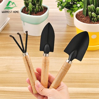 Bộ 3 dụng cụ làm vườn mini có tay cầm bằng gỗ