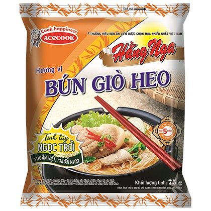 Combo 10 gói Bún bò giò heo - Bún Hằng Nga (75g) | WebRaoVat - webraovat.net.vn