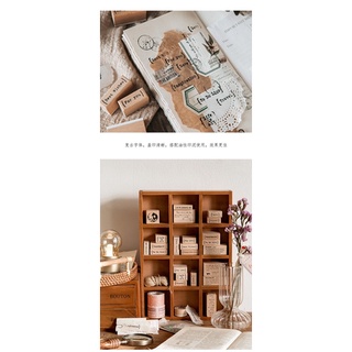 Con dấu gỗ kiểu chữ basic trang trí journal