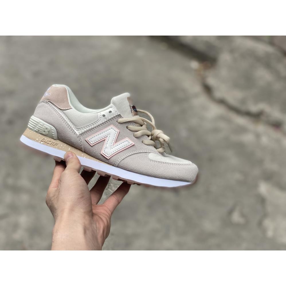 Giày NB 574 hồng phấn Bản Cao Cấp- Đầy đủ Box+Phụ kiện