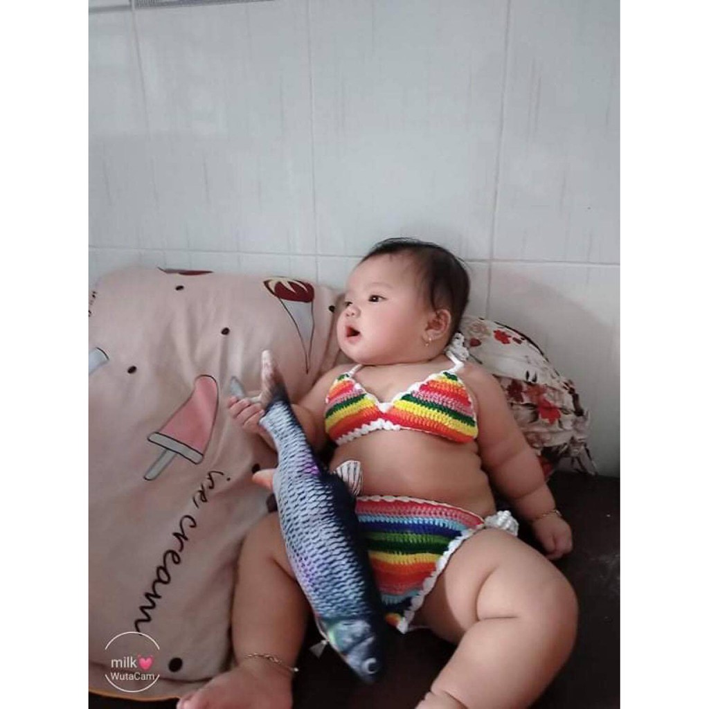 Bộ Bikini 2 Mảnh Cho Bé 7 Sắc Cầu Vòng
