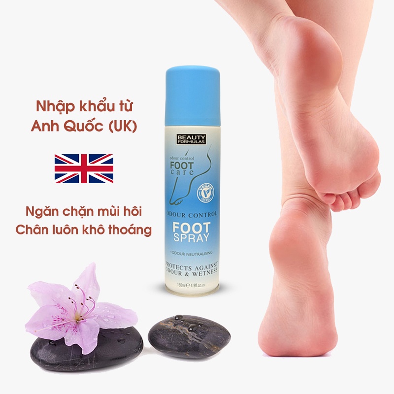 Xịt Khử Mùi Chân Ngăn Mùi Hôi Giúp Chân Khô Thoáng Thơm Tho Beauty Formulas 150ml