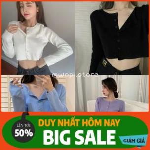 Áo Croptop nữ YAN Tay Dài chất thun gân dãn 4 chiều thoải mái, Áo unisex cổ tim *