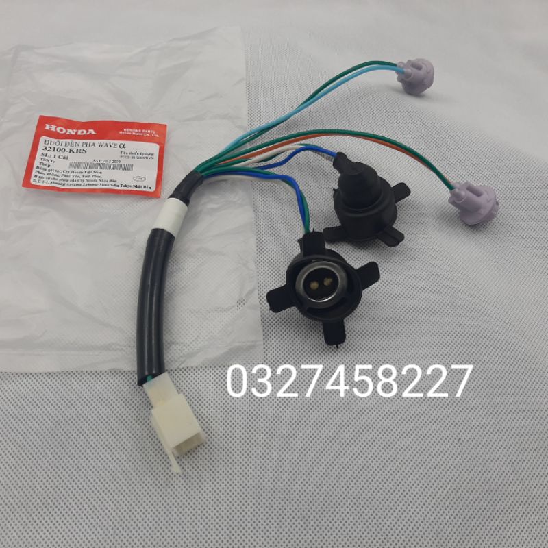 Dây điện đuôi đèn pha xe Wave Alpha, ZX, Future 1 zin