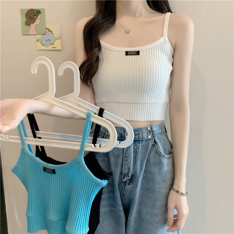 Áo Hai Dây Dệt Kim Dáng Ngắn Phong Cách Pháp Thời Trang Cho Nữ áo vest nữ NZ-BX-16