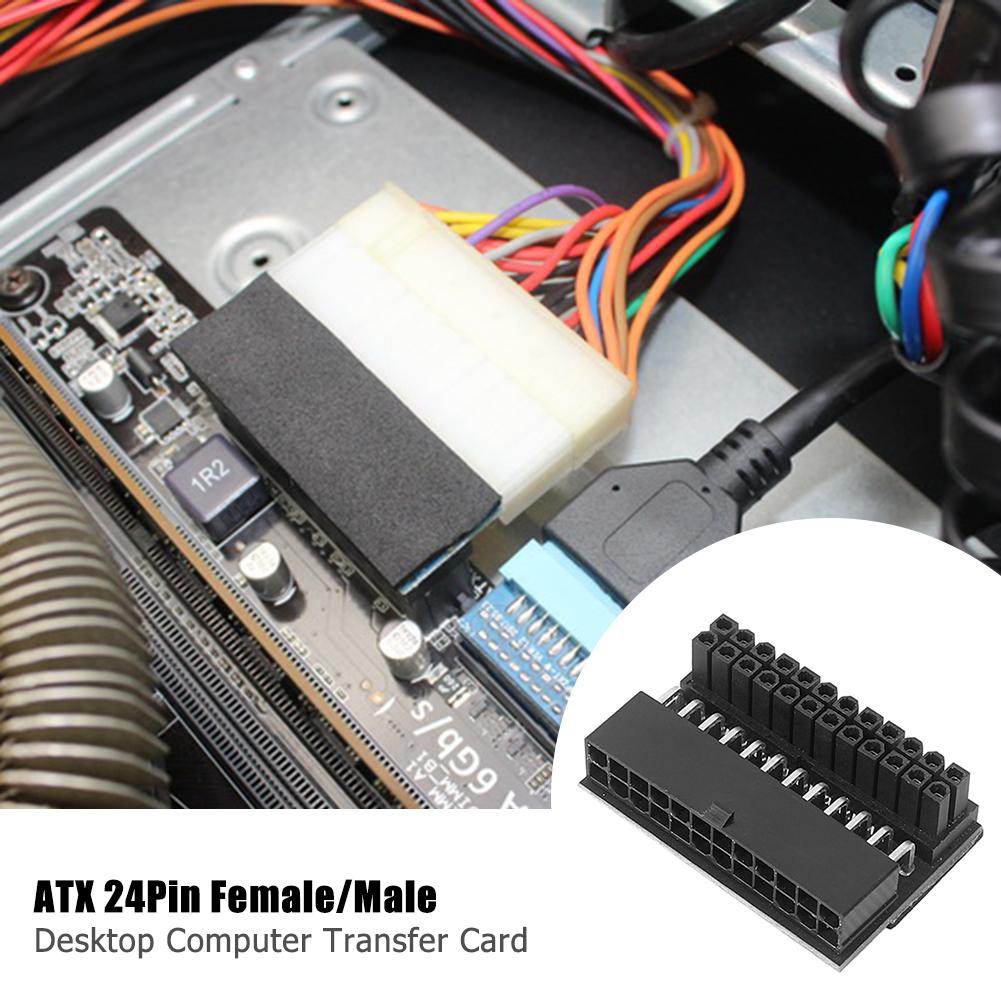 Bo Mạch Chủ Kết Nối Atx 24pin Female Sang 24pin 90 Độ 1.13