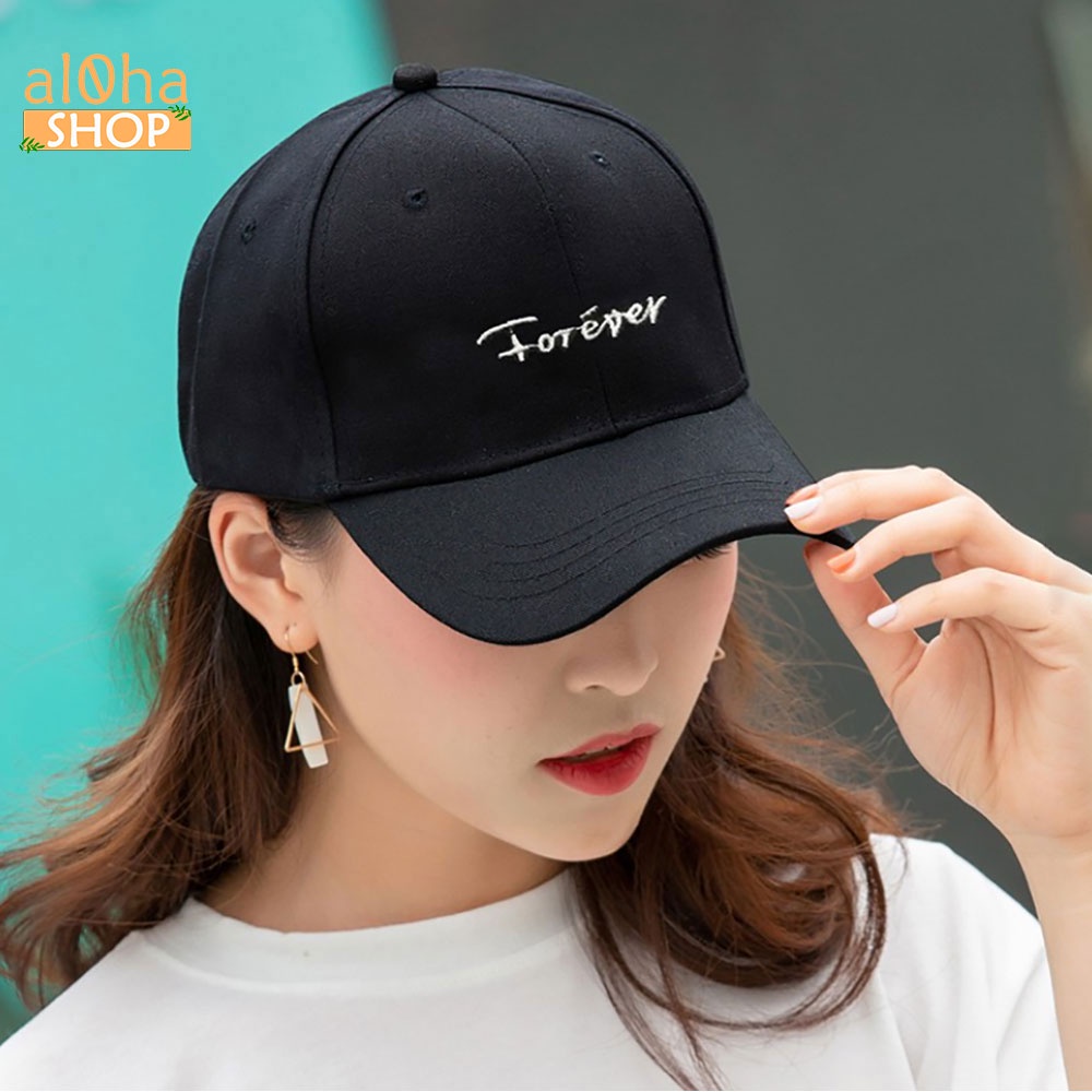 Mũ lưỡi trai - nón kết thêu chữ Forever unisex nam nữ chống nắng Ulzzang phong cách - al0ha Shop