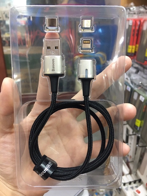 Cáp sạc  từ  nam châm 3 in1