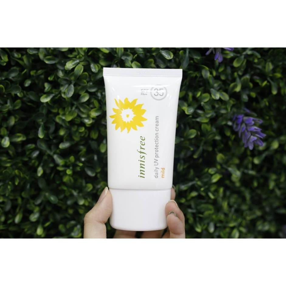 kem chồng nắng Daily innisfree UV MIld spf 35+ chuyên dùng hằng ngày cho da khô, da nhạy cảm [ hàng chuẩn Hàn Quốc ]