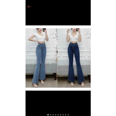 quần jean loe lưng cao siêu hot