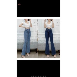 Quần jean loe lưng cao siêu hot