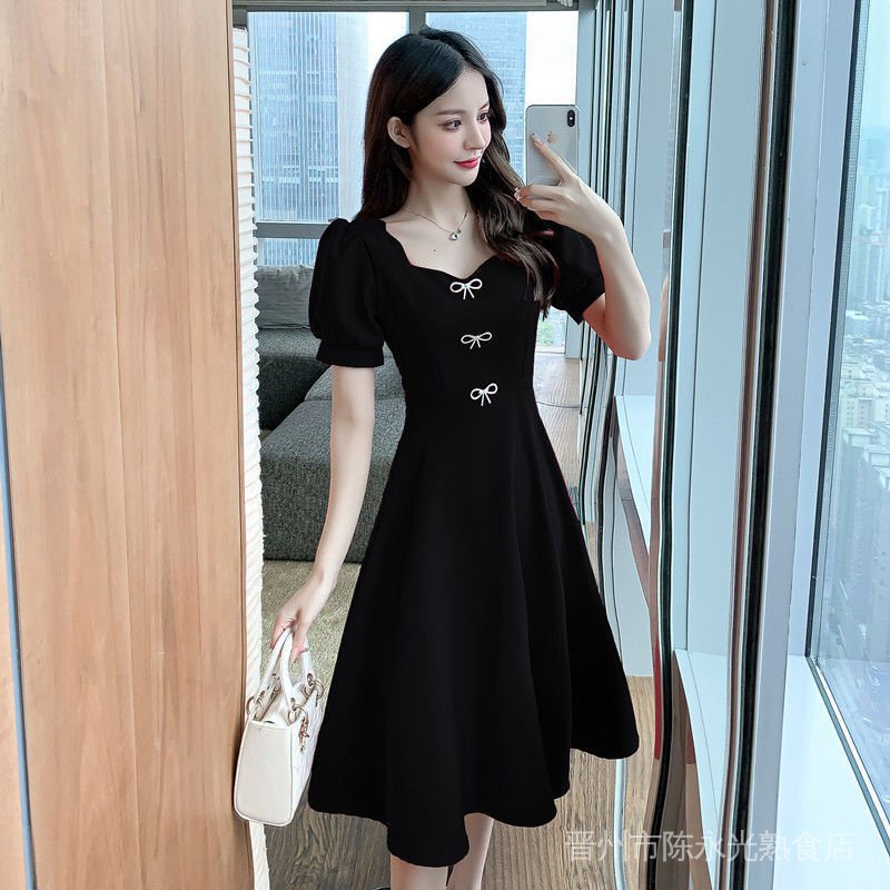 set đồ nữ váy chân váy váy nữ váy đi biển đầm dự tiệc chân váy dài váy trắng váy hoa nhí dáng xòe chữ a ao chống nắng toàn thân đầm hoa nhí cổ vuông tay bồng bộ đũi bèo tiểu thư do lot ren sexy Đầm Đen Mùa Hè Tay Ngắn Che Bụng Dáng Ôm Phong Cách Hàn Quốc