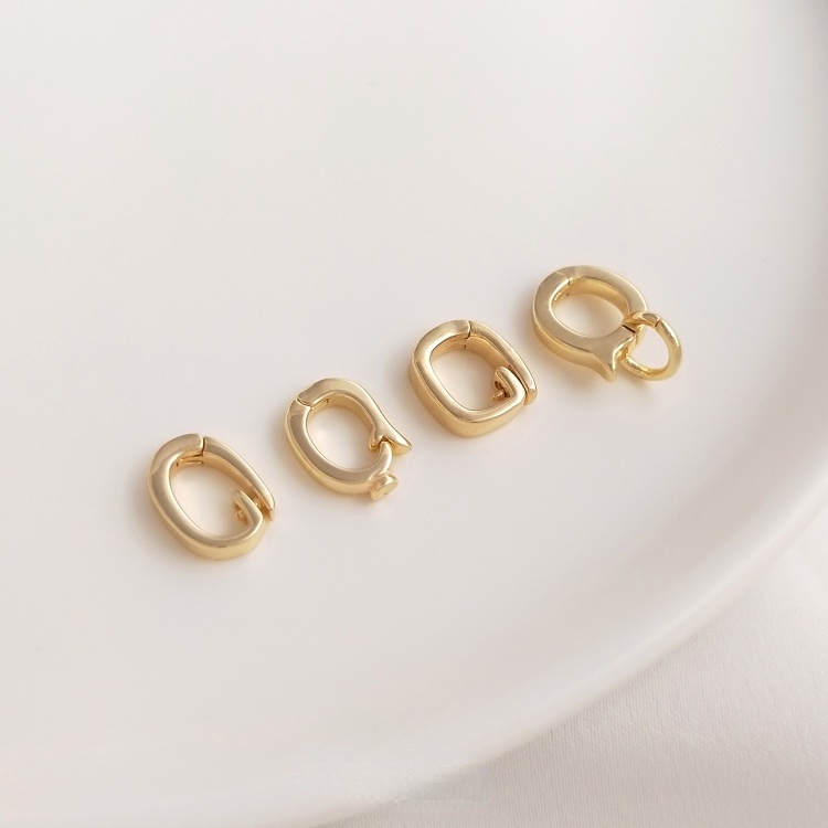 Khóa Cài Dây Chuyền Bằng Đồng Mạ Vàng 14K diy Thông Dụng Có Thể Mở Khóa diy