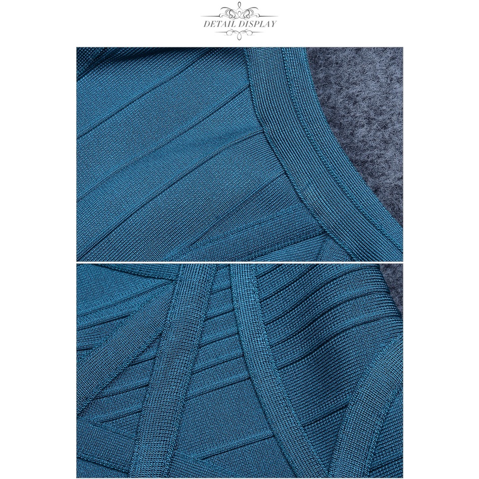 Đầm ôm body Mushroom Lee - Line chéo vai - Blue