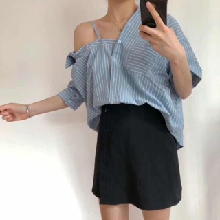 Áo sơ mi lệch vai