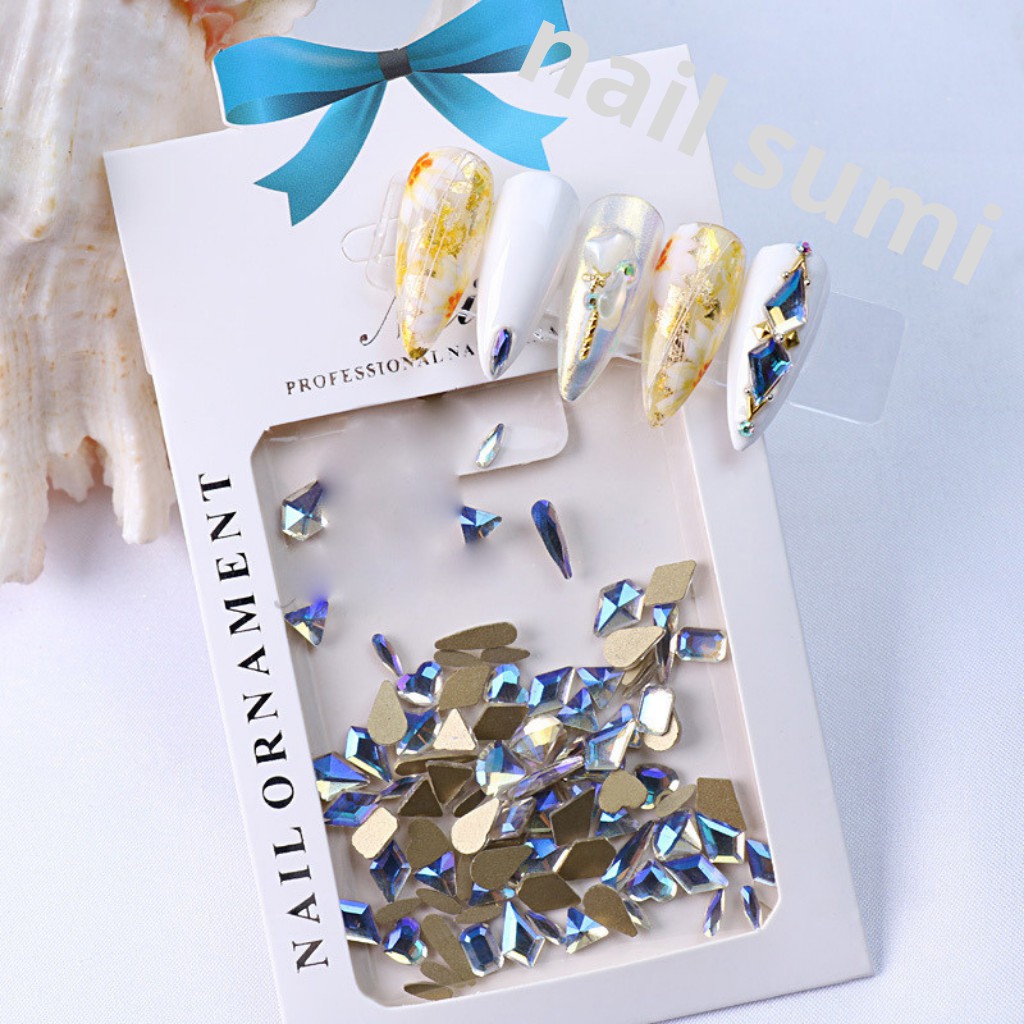 Đá khối chân bằng nail gắn móng mix nhiều kiểu túi 100 viên