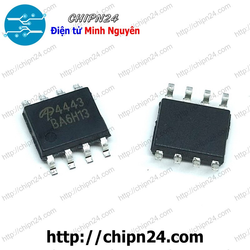 [2 CON] Mosfet Dán AO4443 SOP-8 6A 40V Kênh P (SMD Dán) (4443)