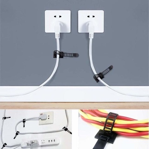 Giá đỡ Cáp Có Thể Điều Chỉnh 12 Mmảnh, Kẹp Buộc Cáp Tự Dính, Giá Đỡ Dây Buộc, Bộ Giữ Dây Cáp Treo Tường Trên Tường Máy Tính Để Bàn