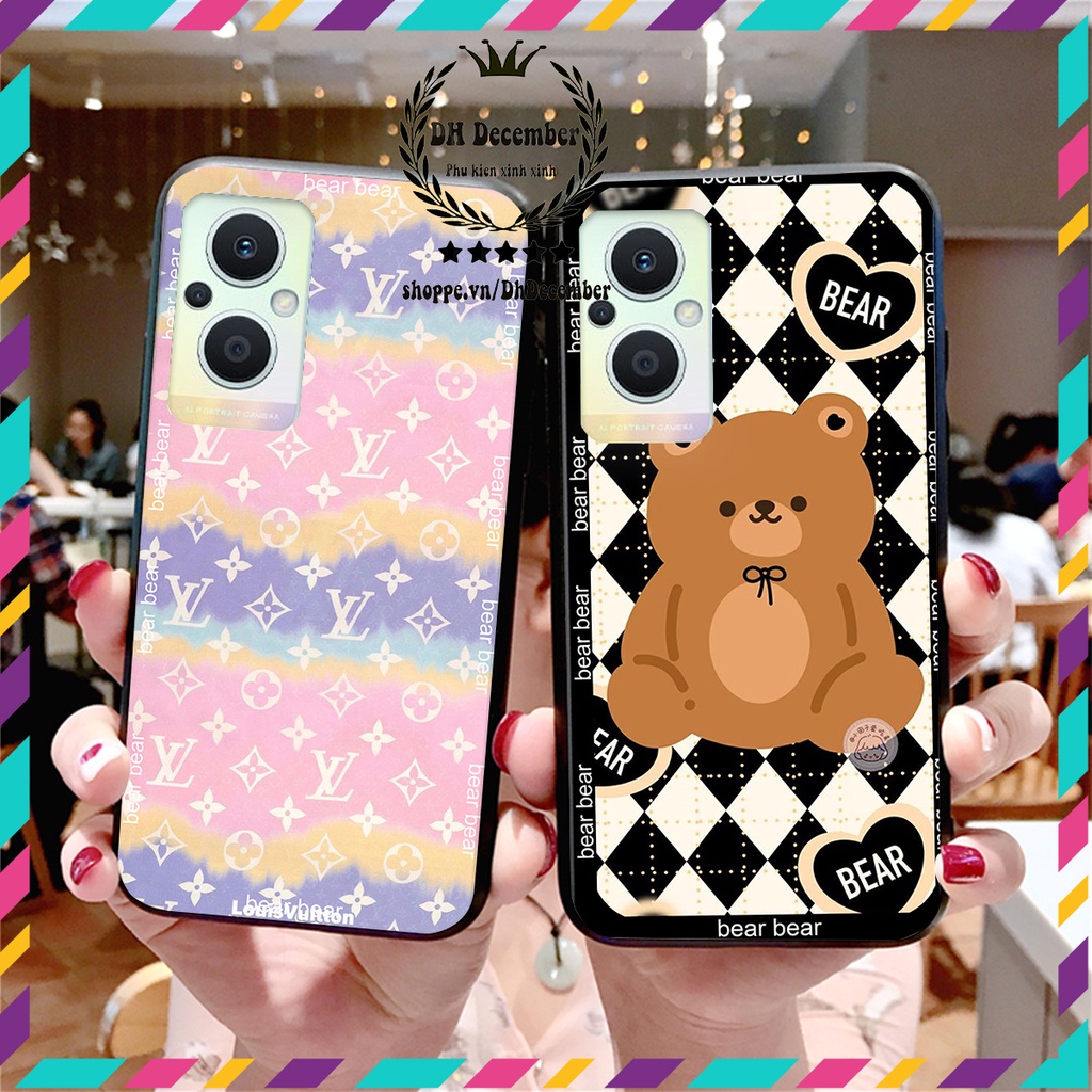 Ốp lưng Oppo RENO 7Z 5G in hình 3D GẤU HỒNG-GẤU BE3R -XINH XẺO CỰC ĐẸP