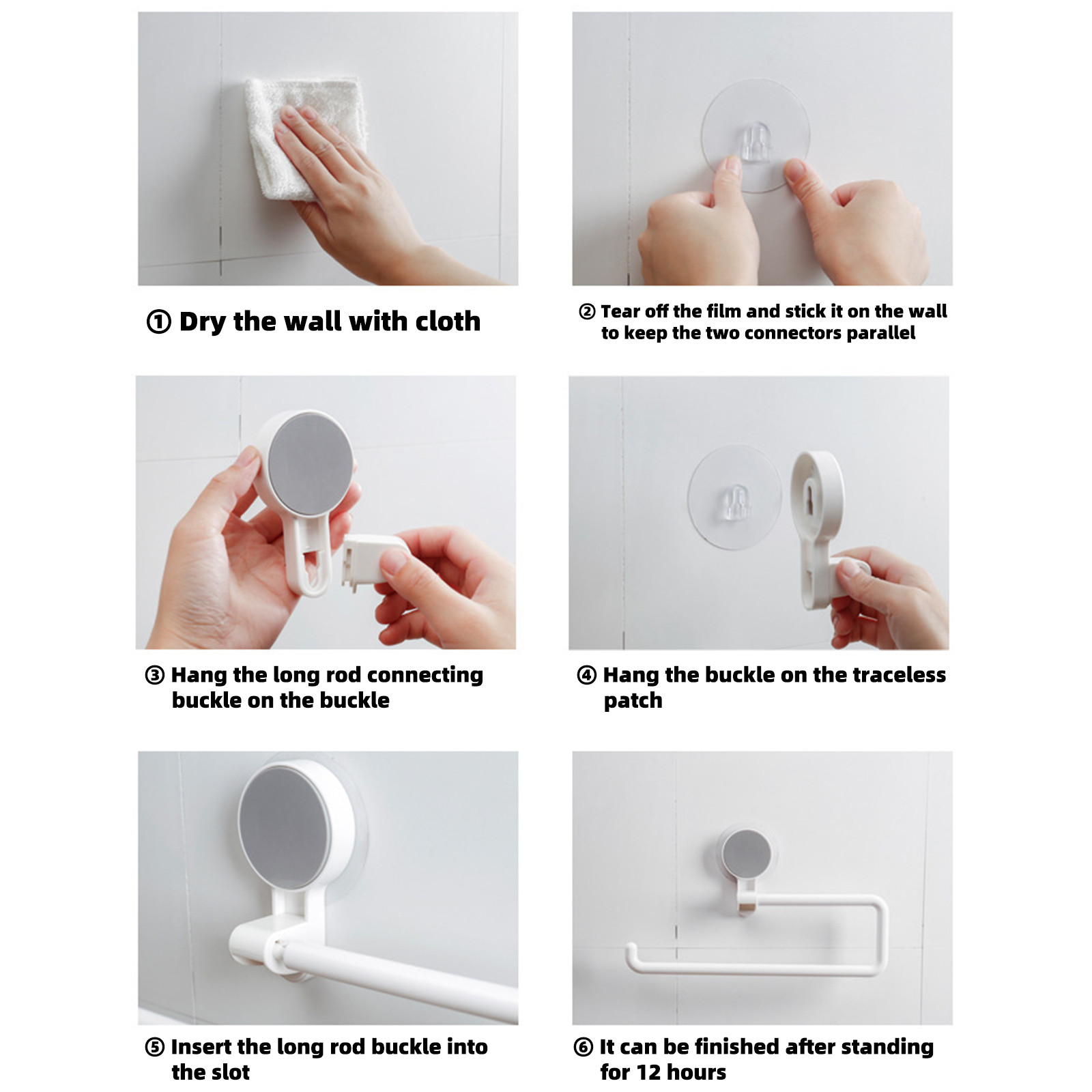 1 Móc Treo Khăn Gắn Tường Tiện Lợi Cho Phòng Tắm / Nhà Bếp