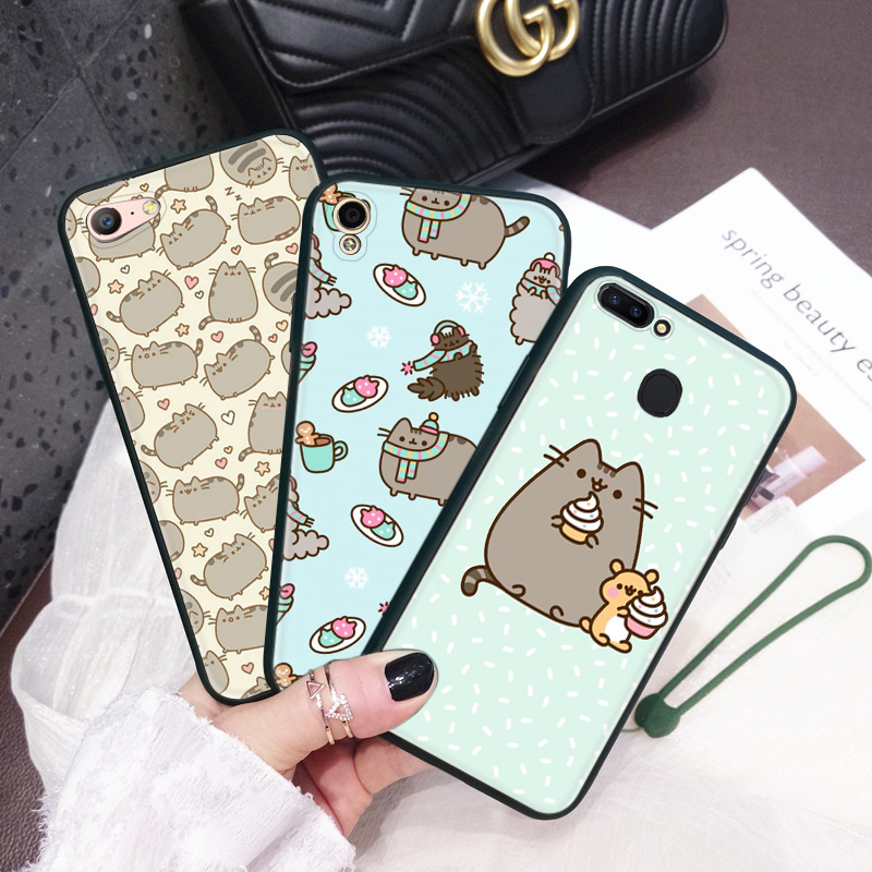 Ốp Điện Thoại Mềm Họa Tiết Mèo Pusheen 95q Cho Oppo A15 A15S A54 A94 A95 F19 Plus Reno 5f Lite