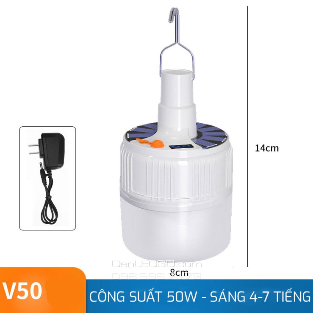 Đèn LED Treo Tích Điện Pin 1200mAh Chống Nước Năng Lượng Mặt Trời