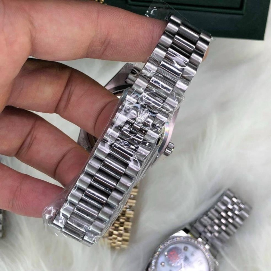 Đồng Hồ Nam RoLex Sapphire RA35 Viền 4 đá xanh Máy cơ Automatic Nhật Chống xước Tuyệt Đối