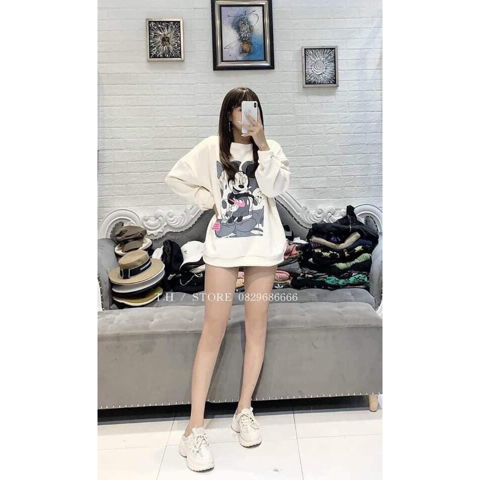 Áo nỉ nữ ❤️FREESHIP❤️ Áo Nỉ Mickey Vàng _Trắng Kute Cho Nữ | BigBuy360 - bigbuy360.vn