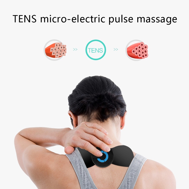 QQ Máy Massage Kích Thích Cơ Lưng Cổ Mini Không Dây EMS Điện Từ Tính