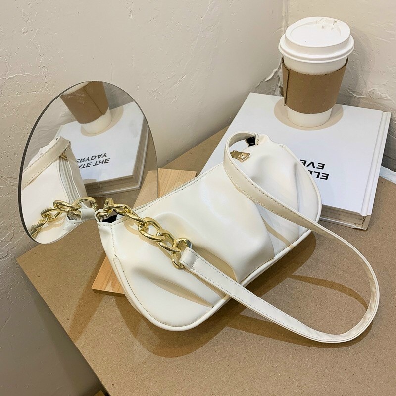 Túi da đeo chéo màu trơn/ Ví ngắn thời trang cho nữ