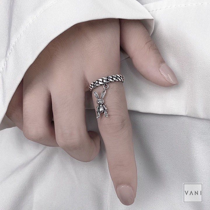 Nhẫn Bạc Thái Con Thỏ Rời Phong Cách Unisex - Vani Store [TS000436-O237]