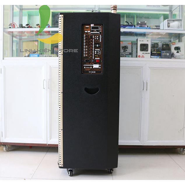 Loa Kéo Hosan DX 2-9915 - Công Suất 1000W, Bass đôi 4 tấc, Hỗ trợ kết nối bluetooth, cổng USB, khe cắm thẻ nhớ