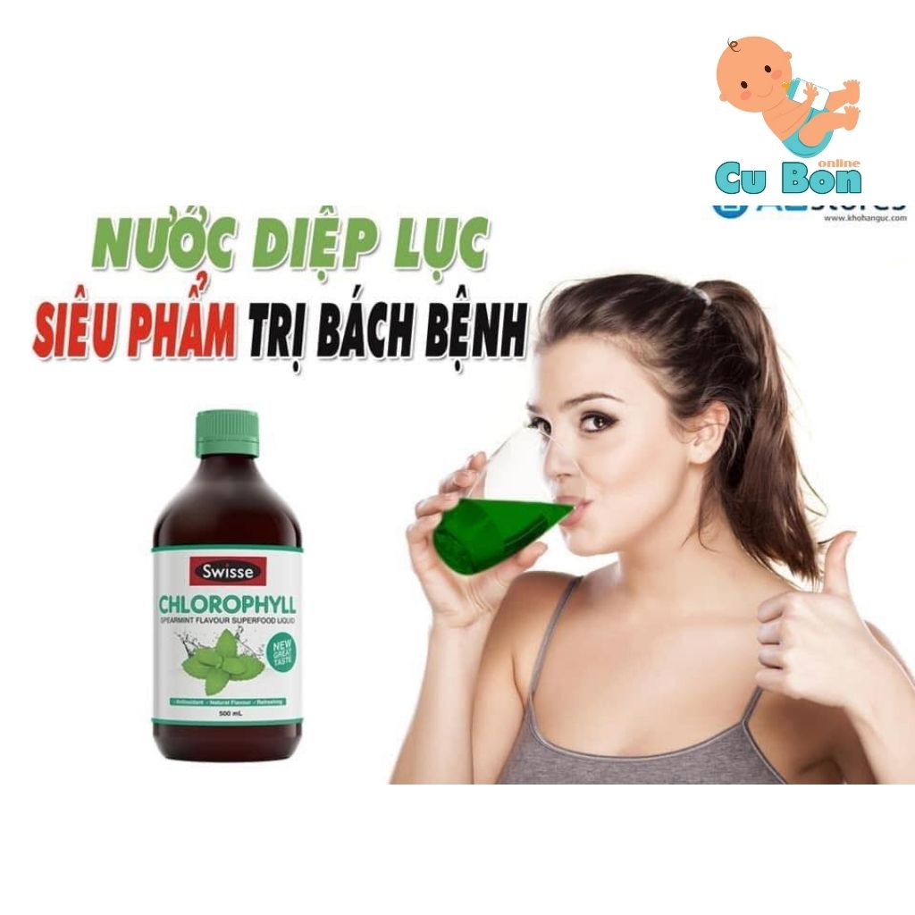 Nước diệp lục Swisse Chlorophyll của Úc 500ml hương vị thơm ngon dễ uống tốt cho sức khoẻ