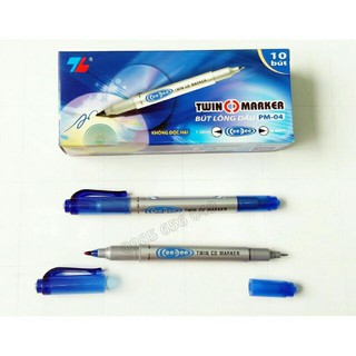Combo 1 Hộp Bút Lông Dầu PM04 (Màu Xanh - Đỏ - Đen)
