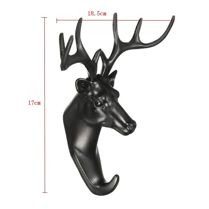 Móc treo dán tường hình đầu nai decor cho không gian nhà thêm sang trọng