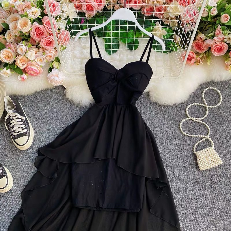 Đầm 2 dây cúp ngực voan đuôi cá form đẹp