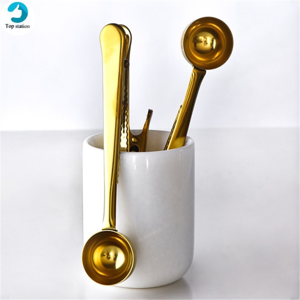 Muỗng Đong Thực Phẩm Kiêm Kẹp Túi Thực Phẩm 2 Trong 1 Tiện Dụng