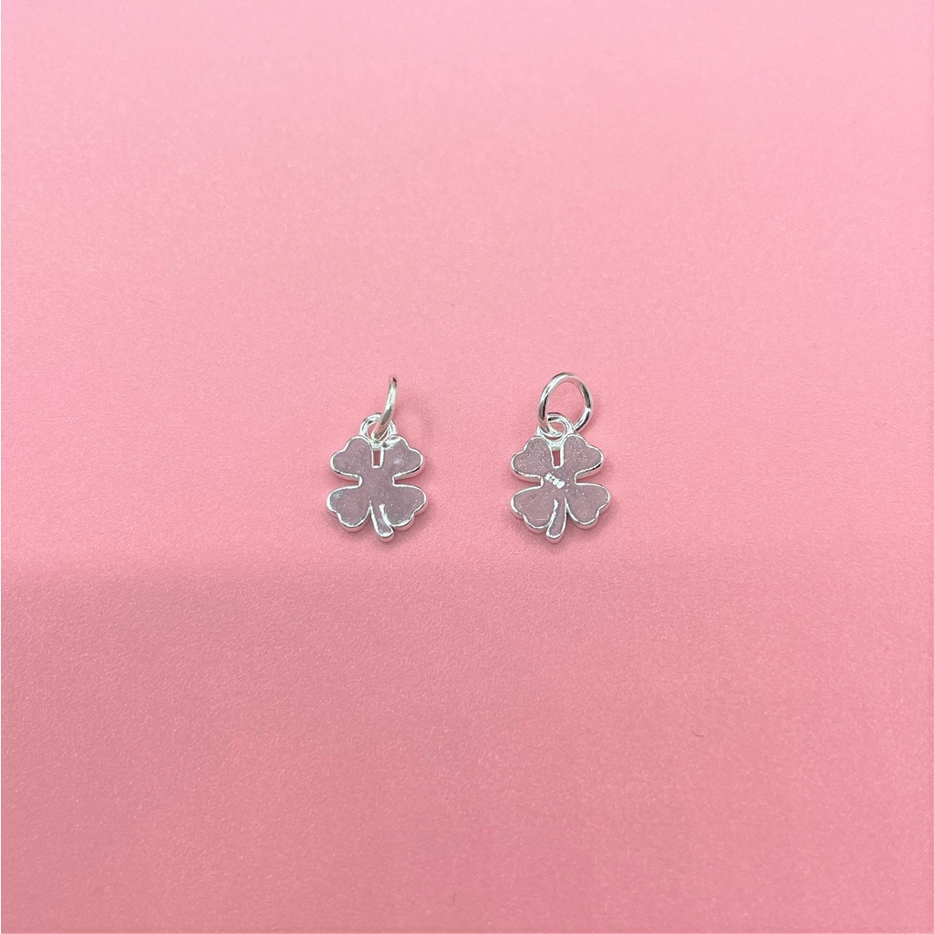 Charm móc treo cỏ 4 lá kín bạc s925 - Charm Bạc 925 - Mã CB286