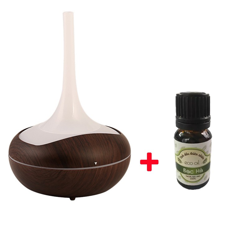 Máy khuếch tán tinh dầu và làm ẩm không khí MKT03 240ml và 1 chai tinh dầu eco oil 10ml