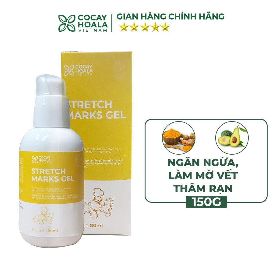 Kem Ngừa Rạn Da Gel Nghệ Cỏ Cây Hoa Lá - Ngăn Ngừa Và Làm Giảm Rạn Da Khi Mang Thai, Làm Mờ Vết Thâm - Dung tích 80ml