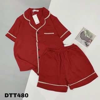 FREESHIP !!!  Đồ  ngủ pijama cộc tay lụa ngọc trai , đồ ngủ lụa cao cấp