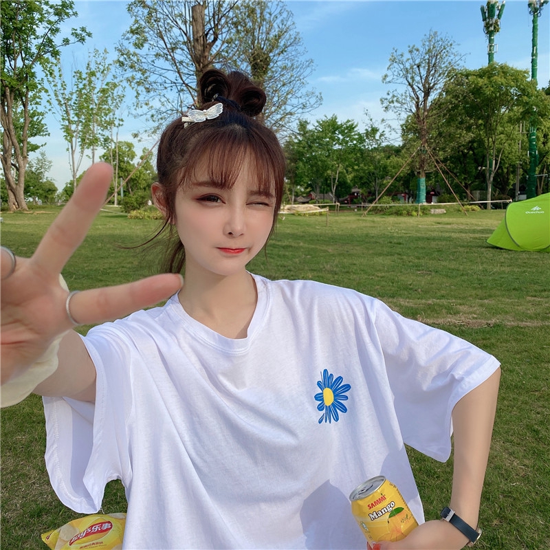 t-shirts new fashion wild casual loose Daisy print loose | BigBuy360 - bigbuy360.vn