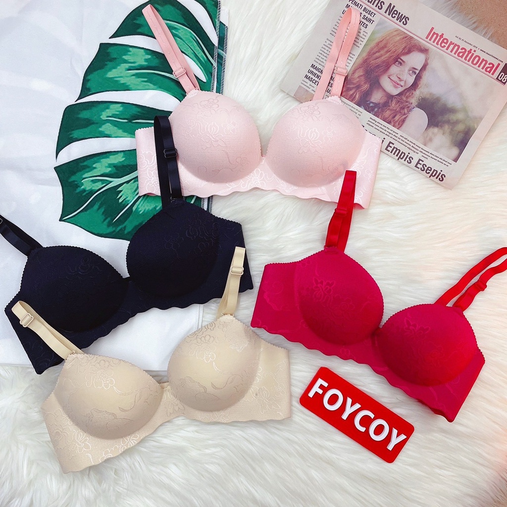 Áo lót nữ, áo ngực nữ su, không gọng, đệm dày bàn tay nâng ngực chống xệ - AL SU24