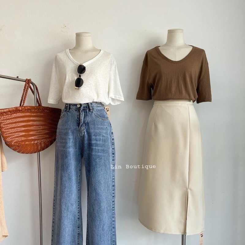 Áo thun nữ vải cotton cao cấp siêu mềm mịn, mát, thiết kế đẹp xuất sắc áo phông nữ trơn hàng cao cấp loại đẹp