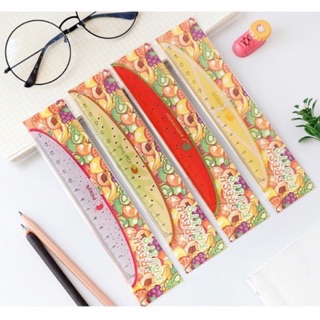 Thước kẻ nhựa trái cây bốn mùa 15cm