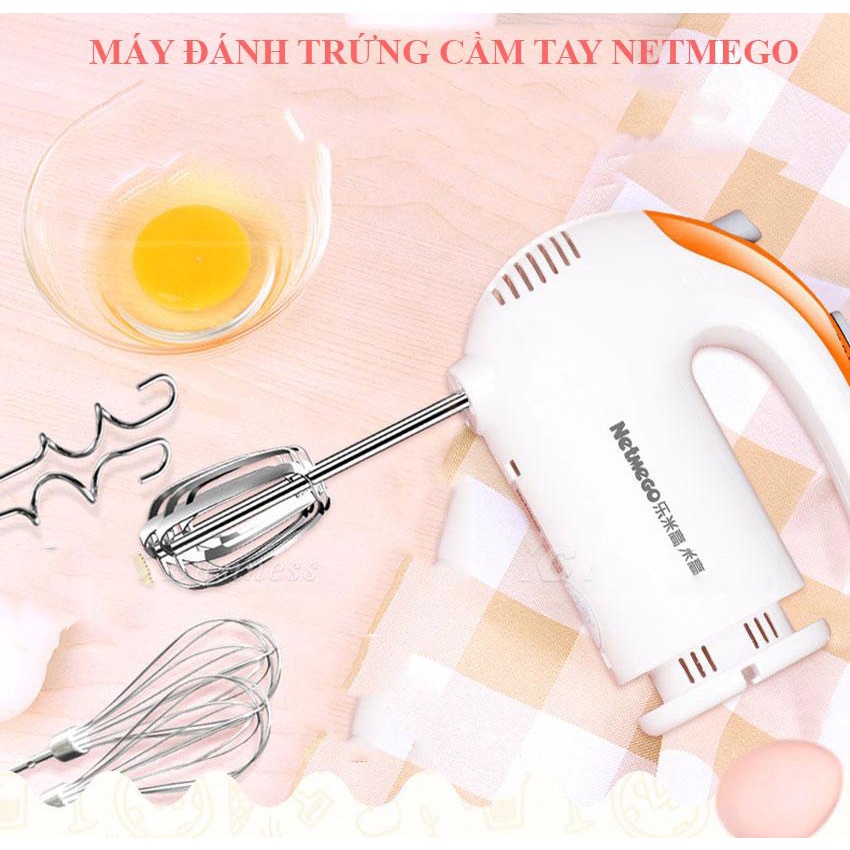 Máy đánh trứng cầm tay. Máy đánh trứng cầm tay Netmego N38D công suất 300w - 5 Cấp Độ, Bảo hành chính hãng toàn quốc