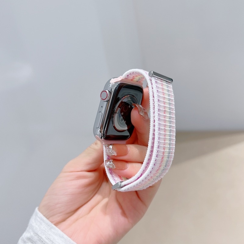 Dây Đeo Nylon Cho Đồng Hồ Thông Minh Apple Watch 40mm 44mm 42mm 38mm iwatch Series 4 5 Se 7 6 41mm 45mm