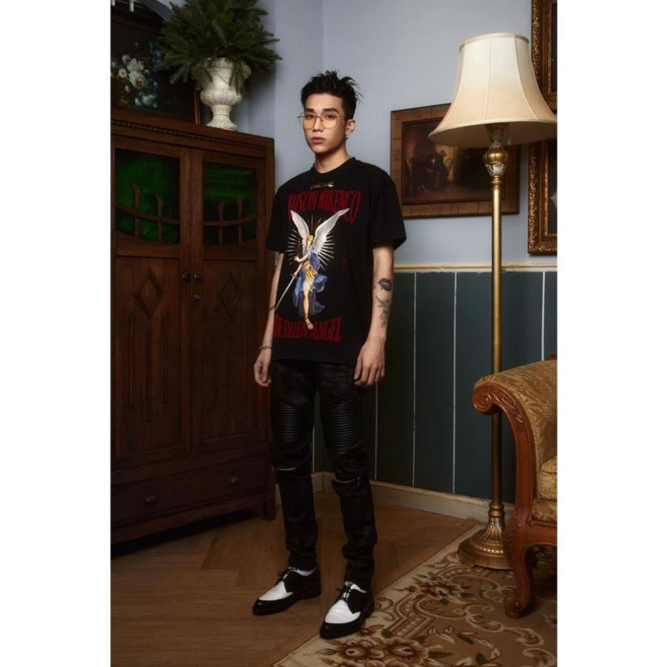 Áo thun Unisex nam nữ MIKENCO Thiên thần Fallen Angel form rộng đẹp tay lỡ kiểu hàn quốc vải cotton HARI in hoạ tiết ! !