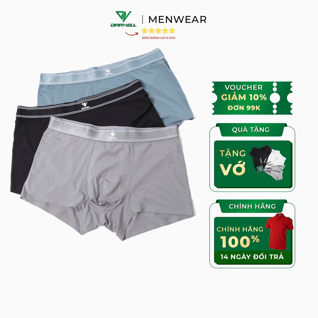 Quần lót nam boxer DARNELL sợi cotton organic cao cấp siêu thoáng khí mềm mại DN177