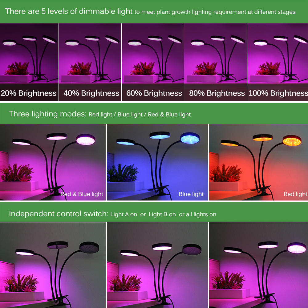 Đèn LED Trồng Cây Trong Nhà 5V 9W 36W 60W